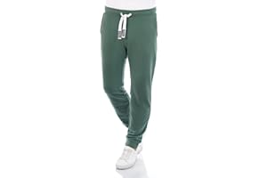 riverso RIVLino, pantaloni da jogging da uomo, vestibilità normale, tasche, pantaloni sportivi, pantaloni da allenamento, pantaloni basici, da uomo, per il tempo libero, colore rosso, blu, nero,