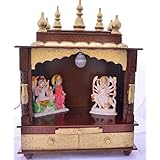 Wooden Home Temple/Wooden Pooja Mandap/Pooja Temple/Pooja Mandir with Bulb