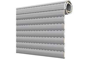 P T PERTONI TENDE Rollo Persiana Enrollable de Lama Recta 45mm Alumínio Blanco | Corte a Medida Gratis | PERTONI TENDE (Ancho 120cm x 120cm Largo)