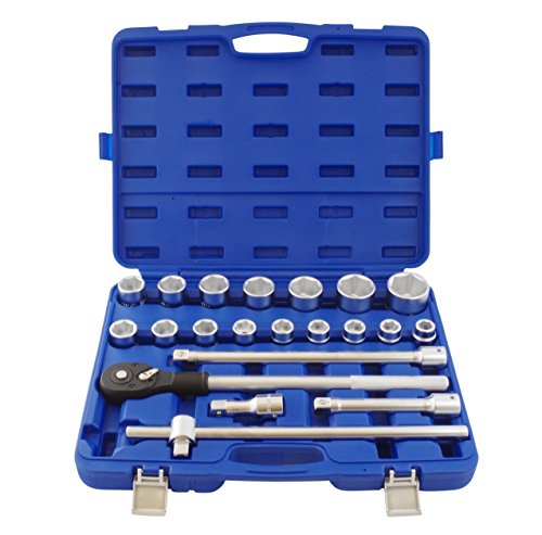 Steckschlüsselsatz 3/4″ Chrom Vanadium 21 tlg Knarrenkasten LKW BUS Traktor - 2