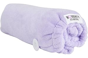 Noughty 97% Natural Microfiber Hair Towel Quickly Absorbs Moisture Quick-dry Wrap, Reduces Breakage Combats Frizz Purple