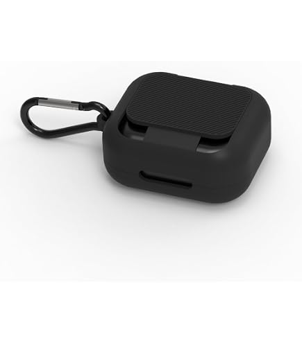 Custodia In Silicone Per Soundcore P31i – Protettiva Antiurto Con Gancio Portachiavi, Ricarica Wireless Compatibile, Nero
