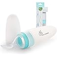 R for Rabbit First Feed Food Feeder with 90ml Capacity for 4M+ Baby, Premium Soft Silicone Food Grade BPA Free for Cereals, Infant, Kids (Blue)
