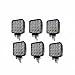 Produktbild MCTECH 48W Quadrat LED Offroad Flutlicht Reflektor Scheinwerfer Arbeitslicht SUV, UTV, ATV Arbeitsscheinwerfer Zusatzscheinwerfer Offroad Scheinwerfer 12V 24V Rückfahrscheinwerfer (6 X 48W Quadrat)