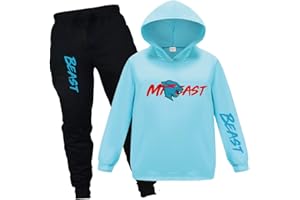 Forlcool Lighting Cat Hoodie and Pants Set Kids YouTube Merch Hooded Top