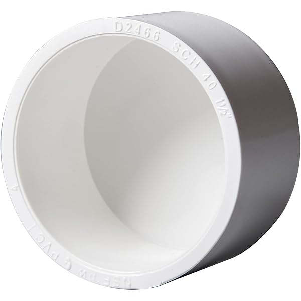 15Pcs White PVC Pipe End Cap Plug