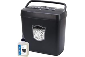 Waytex 77316 Destructeur de Documents Coupe Croisée 6 Feuilles bac 12,5 litres