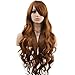 DAOTS 32" Cosplay Wigs Long Wig Hair Heat Resistant Curly Wave Hairs for Women(Brown)