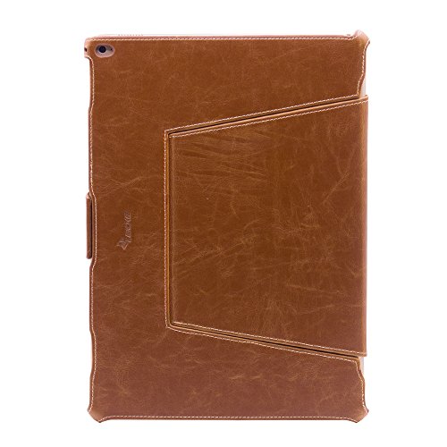 MANNA Schutzh  lle f  r Apple iPad 12 9  2017  und iPad Pro 12     Kunstleder  braun   EasyStand   Autosleep-Funktion