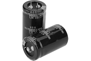 ELPRICO Condensatore elettrolitico da 4 pezzi, condensatore elettrolitico audio 30x50mm, componente elettronico assortimento condensatore 10000uF 63V per amplificatore