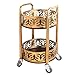 Produktbild RY Werkzeughalter RKY Rack Trolley - Mobile Teewagen Hotel Weinwagen Bank Trolley Beauty Tool Warenkorb Runde Weinwagen Snack Car Multifunktionaler Speicher (Farbe : B, größe : 40 * 40 * 80cm)