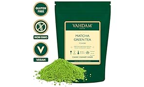 VAHDAM, T&egrave; Verde Matcha | 100% PURO T&egrave; in Polvere Matcha Giapponese | 137 Volte Pi&ugrave; ANTIOSSIDANTI | Pi&ugrave; Energia e Concentrazione | Per Detox e Perdere Peso | t&egrave; matcha | Superfood Giapponese | 50g