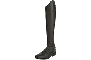 RL24 - Winter Reitstiefel für Damen Calgary – warme Damenstiefel zum Reiten – Stiefel aus Kunstleder mit Teddyfell & Reißverschluss – Winterstiefel in schwarz – Größe 36-42
