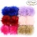 Produktbild Dr Nezix DIY 12 stücke Faux Fuchspelz Flauschigen Pompom Ball Mix Farben für Hüte Schuhe Schals Tasche Charms Zubehör (B)
