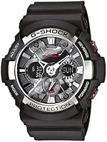 Casio Men's G-Shock Analogue Digital Watch with Resin Combi Strap, GA-200-1AER