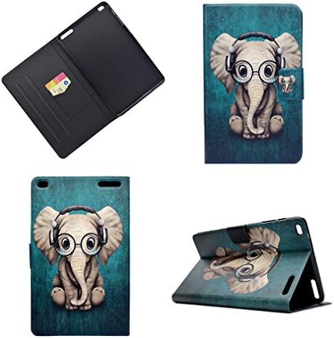 LMAZWUFULM Case for Huawei MediaPad T1 10.0 (9,6 Inch) PU Leather Ultra-thin Magnetic Closure Folding Leather Cover Music Elephant Pattern of Bookstyle with stent function Holster Leather Case Flip Cover for Huawei MediaPad T1 10.0 Tablet PC Pattern 1