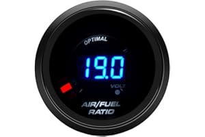 ETOPARS Universal Car Vehicle 2inch 52mm Smoke Tint Len Digital Air Fule Ratio Gauge Meter Kit 20 LED Light Display Racing Gauge