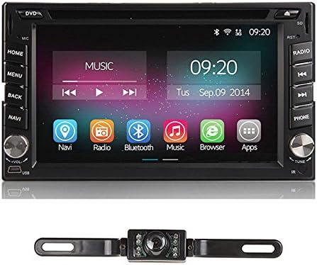 Car Stereo with Backup Camera 6.2" Car Radio Android 7.1 Car DVD Player Double 2 Din Touch Screen Built-in Bluetooth GPS Navigation for car
