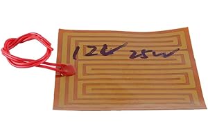 DONGKER Pellicola Riscaldante,12v 25w Tappetino Riscaldanti Plastica per Tartaruga Anfibi per Riscaldamento Elettrico (100mm x 100mm)