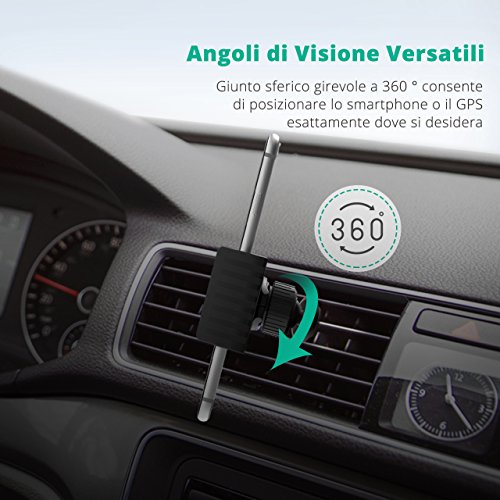 Mpow Supporto Auto Smartphone CD Slot Car Mount, Supporto Cellulare Universale, Un-Tocco Porta Cellular Auto per iPhone 8/iphone X/7/7Plus/6s/6/6s Plus/6 Plus, Samsung S8/S7/S6/Edge, LG G5, Nexus 5x/6