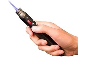Briquet tempête rechargeable à gaz butane - Briquet chalumeau à jet de flamme, 1300 degrés, format stylo, pour activités en plein air et travaux (Non Inclus Butane)