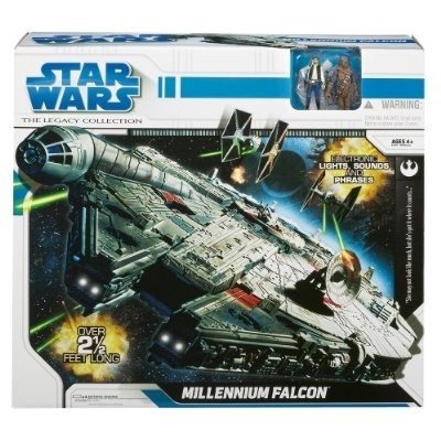 Hasbro Star Wars 2010 Legacy Collection Millennium Falcon Huge Ship w/Han and Chewbacca Figures, 30 inch