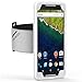Produktbild MoKo Nexus 6P Sportarmband - Silikon Handy Tasche Joggen Laufen Sport Armband Anti-Schweiß Hülle Schutzhülle Case + Schlüsselhalter für Google Nexus 6P von Huawei 5.7 Inch Smartphone 2015,Transparent