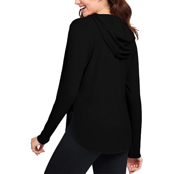 RLEHJN Veste Protection Solaire Femme à Capuche Anti-UV Manches Longues - Rashguard Léger