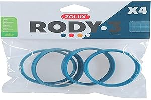 Zolux ZO-206033-4 Anelli connettore per Tubo Rody Colore Blu Misura ø 6 cm per roditori