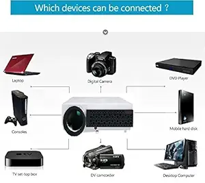 Bring Fun by Play PP-002 Projector Full HD Video 3D LED USB+HDMI Ports Home Theater Projector 5500lm for Entertainment or Office