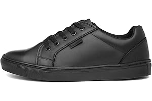 Hush Puppies Sam Boys Black Leather Shoe
