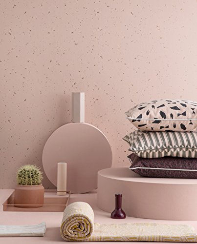 Ferm Living – Vase Hexagon Rosa – pulverbeschichtetes Metall Ø 6,5 Höhe 18 cm - 5