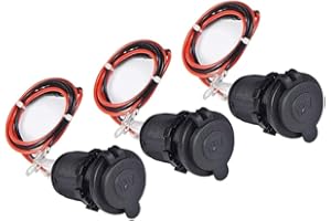 Enisina Presa accendisigari DC 12V-24V 120W per Barca, Auto, motocicletta, impermeabile, con cavo di connessione da 0.6m（3PCS）