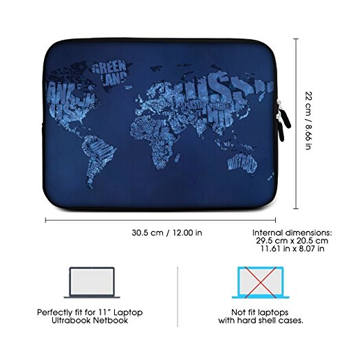 Sidorenko 11-11 6 Zoll Laptop H  lle - Laptoptasche f  r MacBook   Chromebook aus Neopren  Blau  42 Designs zur Auswahl