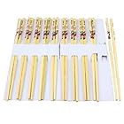 eS³kube Natural Round Bamboo Reusable Chopsticks (9.5-inch) - Set of 10 Pairs