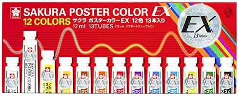 Sakura ColorProducts 13 12-color Poster Colors a Lamination Tube Is Entered. (Japan Import)