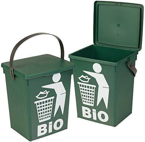 EGP Counter Top Recycling Bin 5L Green Plastic Rectangular 5L