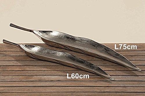 Schale Deko-Schale Deko-Objekt *Tyne* Aluminium - L60/75cm (Länge 75cm)
