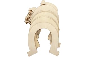 Zasiene Herraduras para Caballos 30 Piezas Herradura Caballo de Madera Discos de Madera sin acabado Forma de Herradura para DIY Adornos Fiestas Decoración de Bricolaje