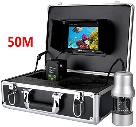 50M 1/3 Inch SONY CCD Underwater Fishing Camera - 360 Degree View, Remote Control, 7 Inch LCD Monitor, 14x White Lights