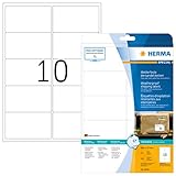 Klebeetiketten aus weißer Polyesterfolie, optimal geeignet für den gewerblichen Gebrauch in Versand und Logistik mit Onlineversand-Dienstleistern wie z.B. HERMES, DHL, DPD, UPS, FBA