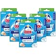 Duck Fresh Discs Toilet Cleaner Starter Kit, Fights Stains That Harbour Germs, Prevents Limescale Build Up, Marine, Pack of 5 (Each Kit contains 1 Holder + 1 Refill Tube)