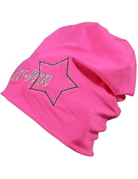 TupTam Mädchen Beanie-Mütze mit Blume Baumwolle Topfmütze