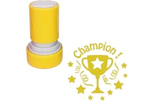 TATUNER Champion Trophée Tampon Encreur Enseignants. Or -22mm, Re-éncrable