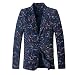 Produktbild Herren Cardigan Coat,TWBB Drucken Jacke Suit Formal Passen Mit Knopf Outwear Mantel Pullover Persönlichkeit Lange Ärmel Hemd