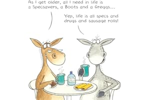 Paperlink Funny Artistic 'Happy Birthday' Greetings Card - From The Funny Farm Range - For Him/For Her - 'Specs, Drugs and Sausage Rolls!'