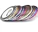 Goliton® 32 Mix color rolls striping tape line nail art decoration stickers