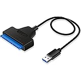 Ainiv Cavo Dati da SATA to USB Adattatore da USB 3.0 a Disco Rigido, Compatibile con dischi esterni e interni SSD/HDD da 2,5"