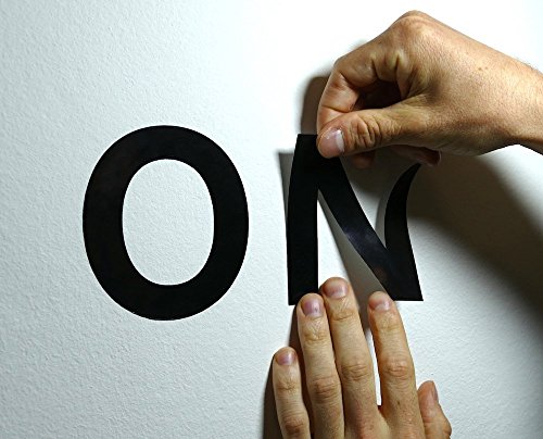 Klebebuchstaben | Wandbuchstaben Schwarz 5x A-Z, Wasser- und Wetterfest