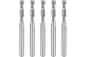 sourcing map 5Pcs1/8 Queue 3.0mmx12mm Carbure Fraisage Cutter CNC Router Bits 2 Flûte traversière